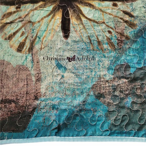Christine Adolph New Amazing Grace Quilted Throw Blanket 50"X60" Butterflies - Picture 4 of 13